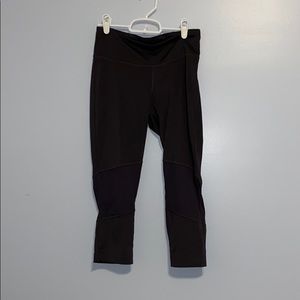 purple/grey capri yoga pants